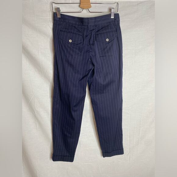 Dolce & Gabbana Cotton Pin Stripe Tuxedo Pants Black Size 2 Italian 38 - Picture 3 of 5